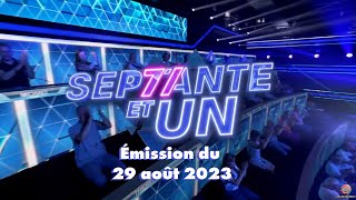 JEU - Belgique: "Septante et un"(71) - Nouvelle version - Emission du 29 août 2023