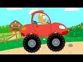 Super car song  meow meow kitty songs and cartoons for kids