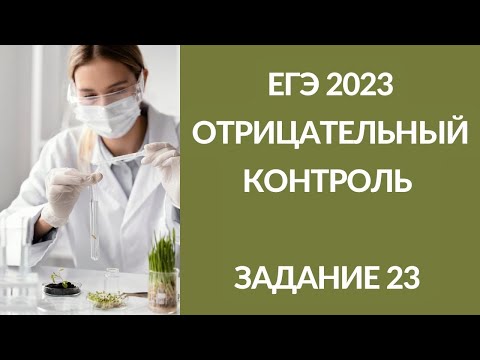 ЕГЭ 2023/ Задание 23 - отрицательный контроль (новый формат 2023)