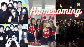 HOMECOMING in korea//cheer, 5am, student council setup, party