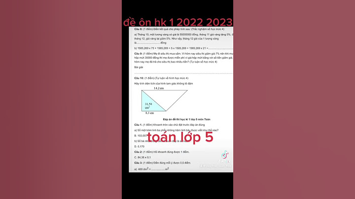 50 đề thi toán học kì 1 lớp 5 năm 2024