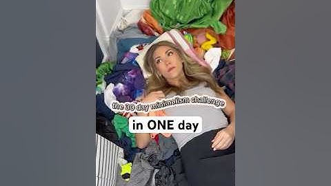 30 DAY MINIMALISM CHALLENGE in ONE DAY #decluttering #momlife