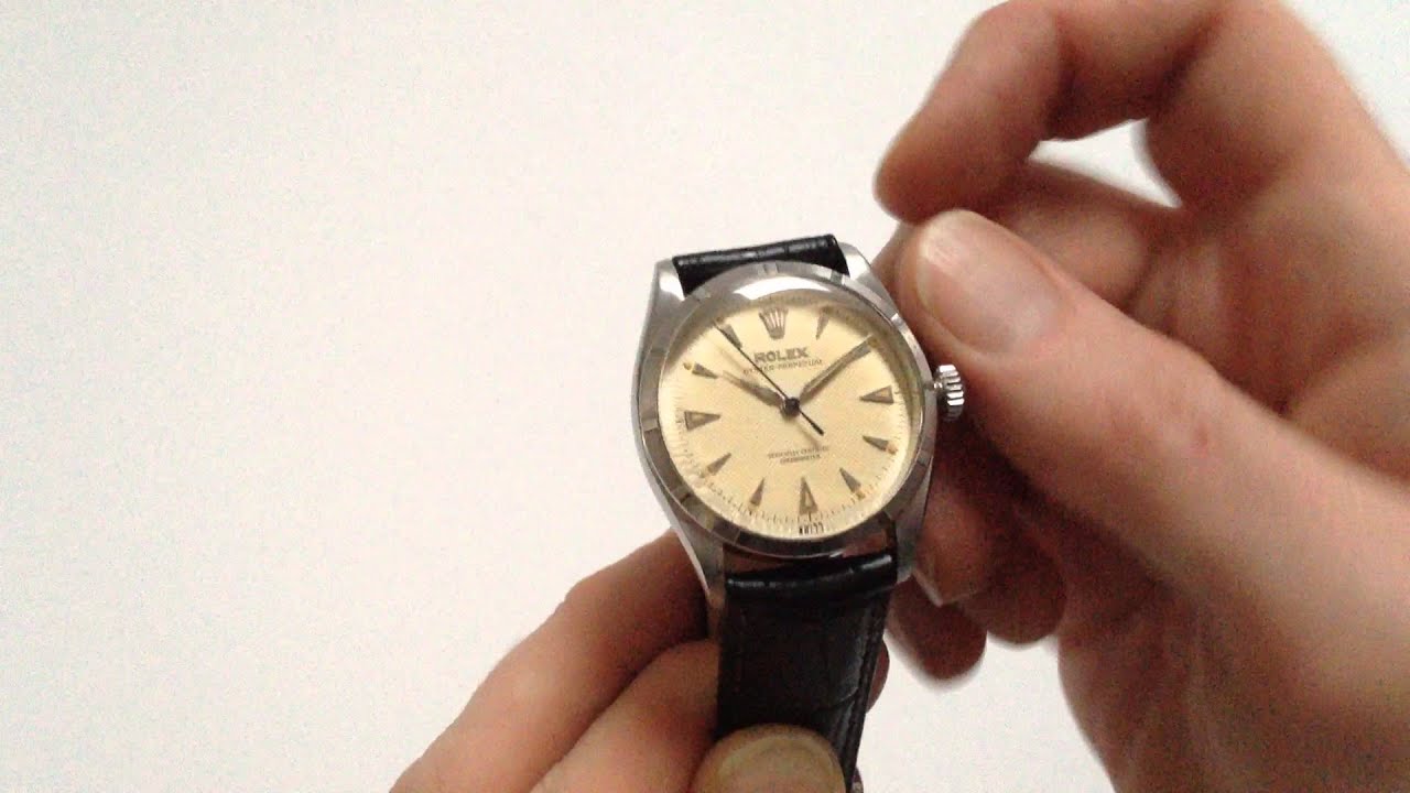 ROLEX vintage wristwatch, Oyster Perpetual ‘Semi-Bubbleback’, Ref. 6284, dated 1955
