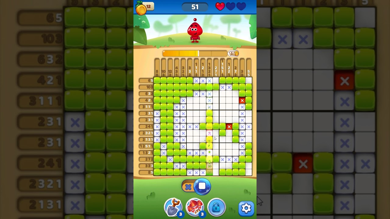 Nono Crossing Picture Nonogram level 51 - YouTube