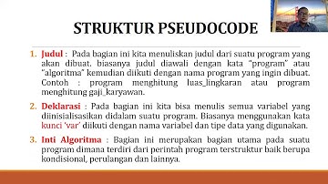 Struktur Penulisan Algoritma dengan Pseudocode
