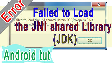 Error Failed to Load the JNI shared Library (JDK) fix |android tut