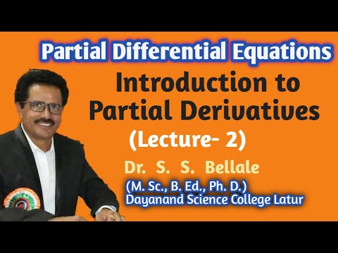 Math | M.Sc. | Partial Diff. Equations | Introduction to PDE | Lect. 2 | Dr. S. S. Bellale | DSCL