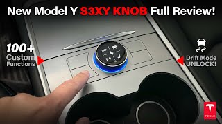 New Tesla Model Y/3 S3XY Knob Full Review / with Bonus Drift Mode & Much more! #tesla