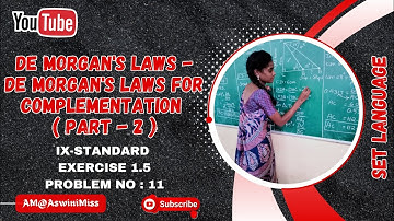 Set Language -De Morgan