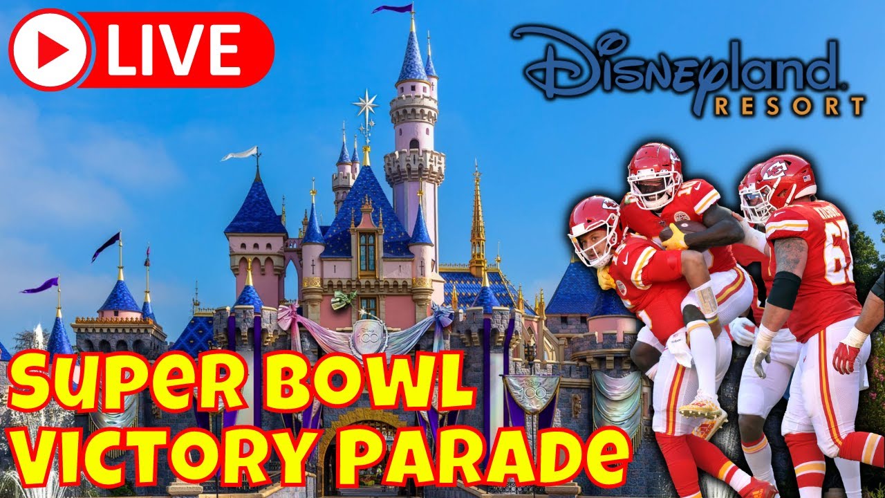 🔴 LIVE AT DISNEYLAND! SUPER BOWL VICTORY PARADE, MERCH, CROWDS, RIDES