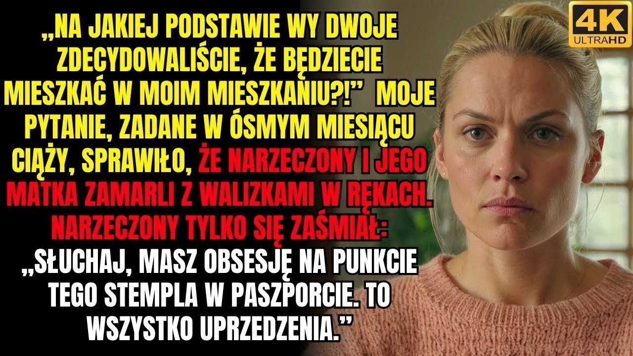 Stałam w przedpokoju w ósmym miesiącu ciąży, a przede mną dwie walizki mojego narzeczonego i jego matki, którzy właśnie postanowili, że zamieszkają w moim mieszkaniu. Gdy zapytałam, na jakiej...