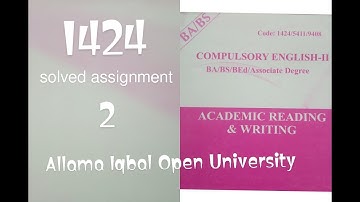 aiou BA ,BS 1424/5411/9408 assignment 2 spring 2022/compulsory english 2 solved assignment 2022