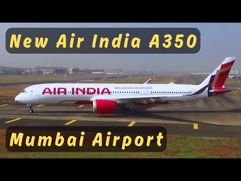 Brand New Air India Airbus A350 at Mumbai Airport | Mumbai Airport | Air India A350 | Plane Spotting