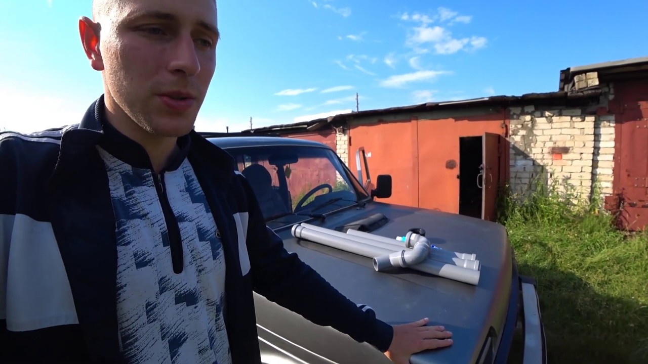 Самодельный шноркель на НИВУ из пластиковых труб и ПОКАТУШКИ в конце ...