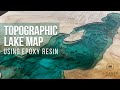 Topographic lake map filled with epoxy  mas epoxies  owasso woods