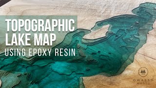 Topographic Lake Map Filled with Epoxy | MAS Epoxies & Owasso Woods