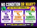 No Condition, One Condition or Many? 🤔 Learn SUM, SUMIF & SUMIFS in Excel