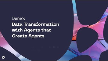 Demo | Data Transformation with Agents that Create Agents