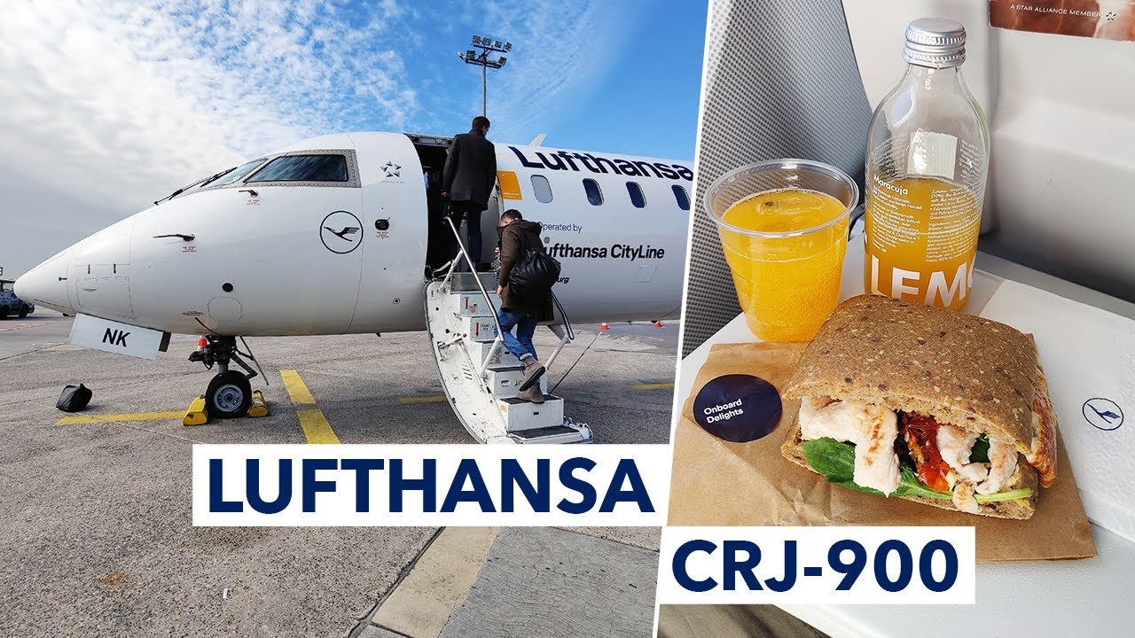 VLOG TRIP REPORT | LUFTHANSA CITYLINE Bombardier CRJ-900 (ECONOMY) | Frankfurt - Katowice