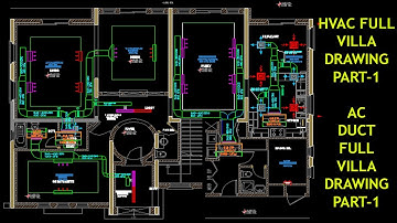 AutoCAD Tutorial| HVAC Drawing Villa | In Dubai | AutoCAD HVAC | How to Make Duct Drawing Part-1