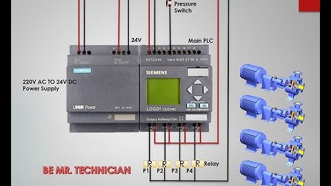 4 Pumps with Pressure Switch Alternate (Step by Step) Run Program Full Tutorial (Siemens LOGO PLC)