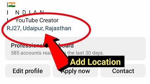 How to Add location address in Instagram Profile Bio