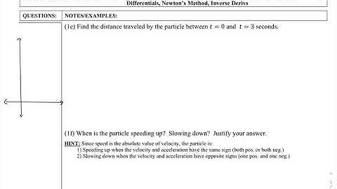 Sim CALC Apps of Differentiation: Particle Motion (Video 3-Total Distance Travelled))