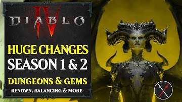 Diablo 4 NEW Gameplay Changes - Dungeons, Gems, Renown, Balancing and MORE