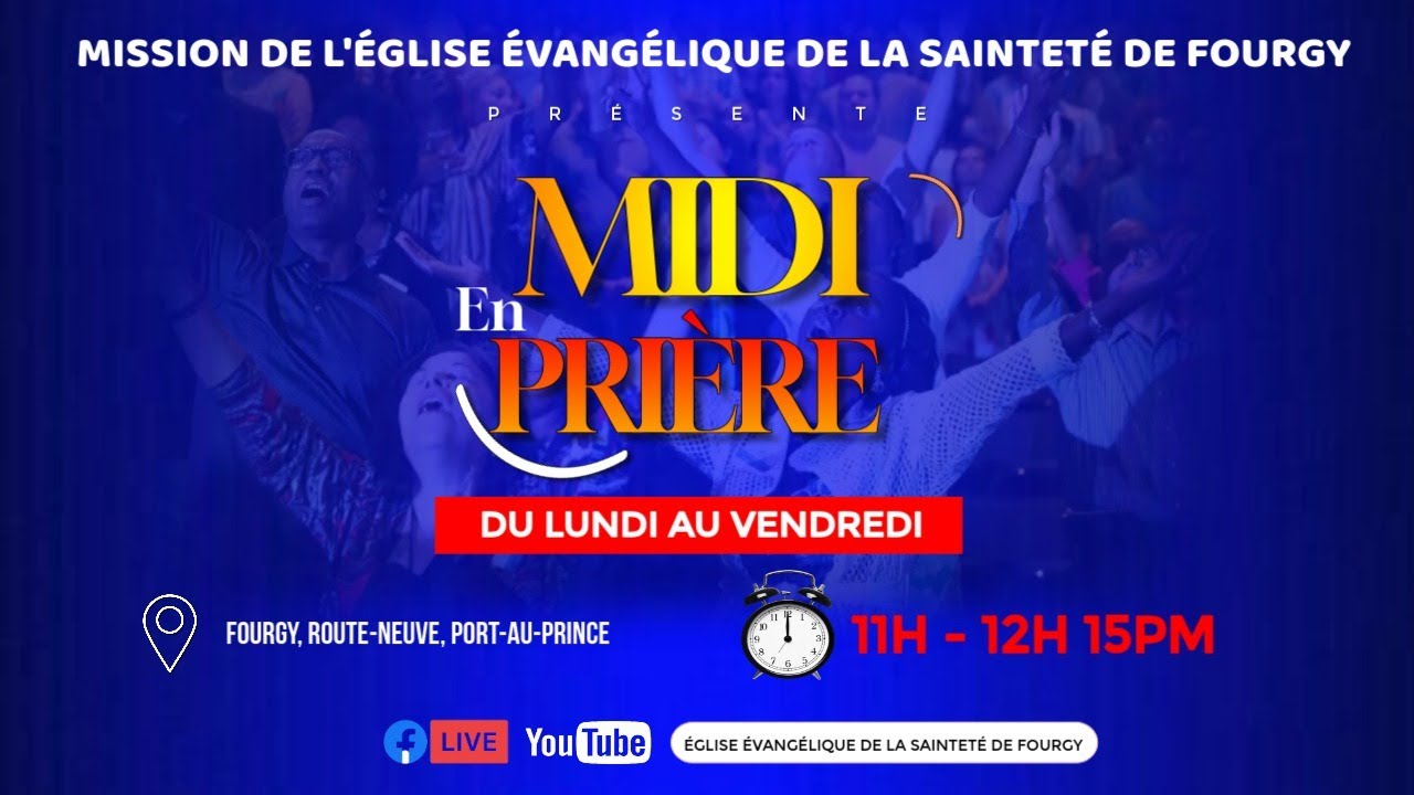 MIDI EN PRIERE / AVEC   PASTEUR   LUMA   ROBERSON   /  VENDREDI 16 JANVIER 2026
