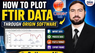 How to plot FTIR data in origin software || DHA Physics 