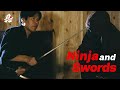 How did the ninja defend themselves with a sword