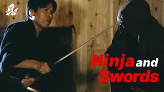 How did the ninja defend themselves with a sword?