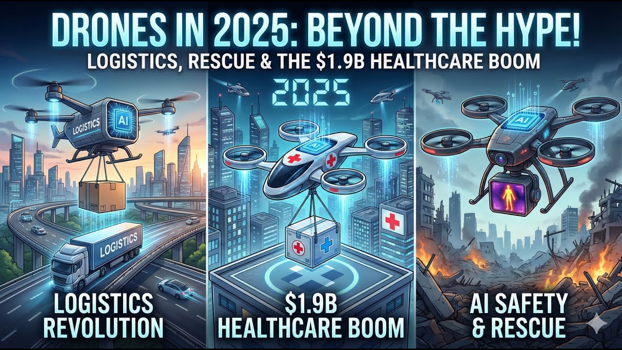 Drones in 2025: Beyond the Hype! (Logistics, Rescue & The $1.9B Healthcare Boom)