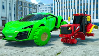 Fire Truck Frank Learn to Help | Tractor makes a cultivator for growing vegetables
