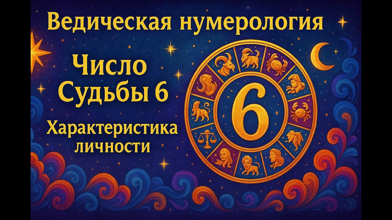 Число Судьбы    6    Ведическая Нумерология