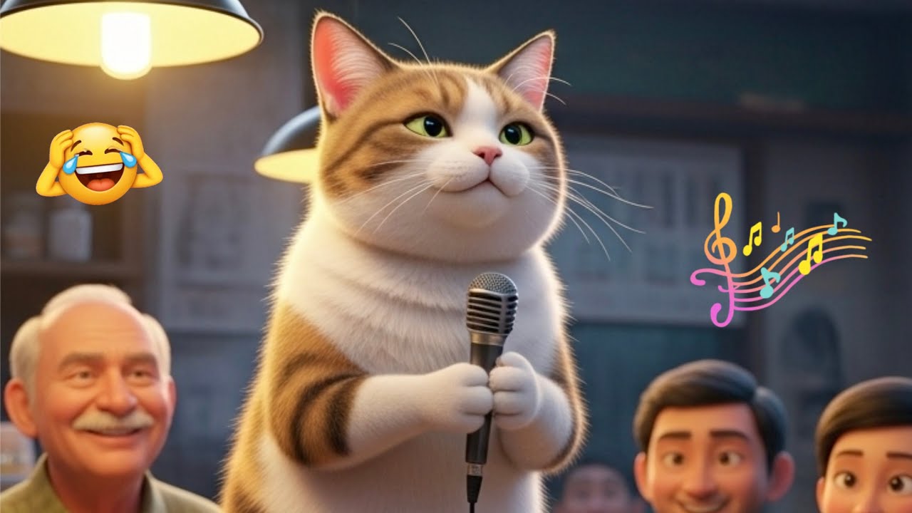 Funny Orange Cat Singing and Dancing Happily | Cute Cat Performance ...