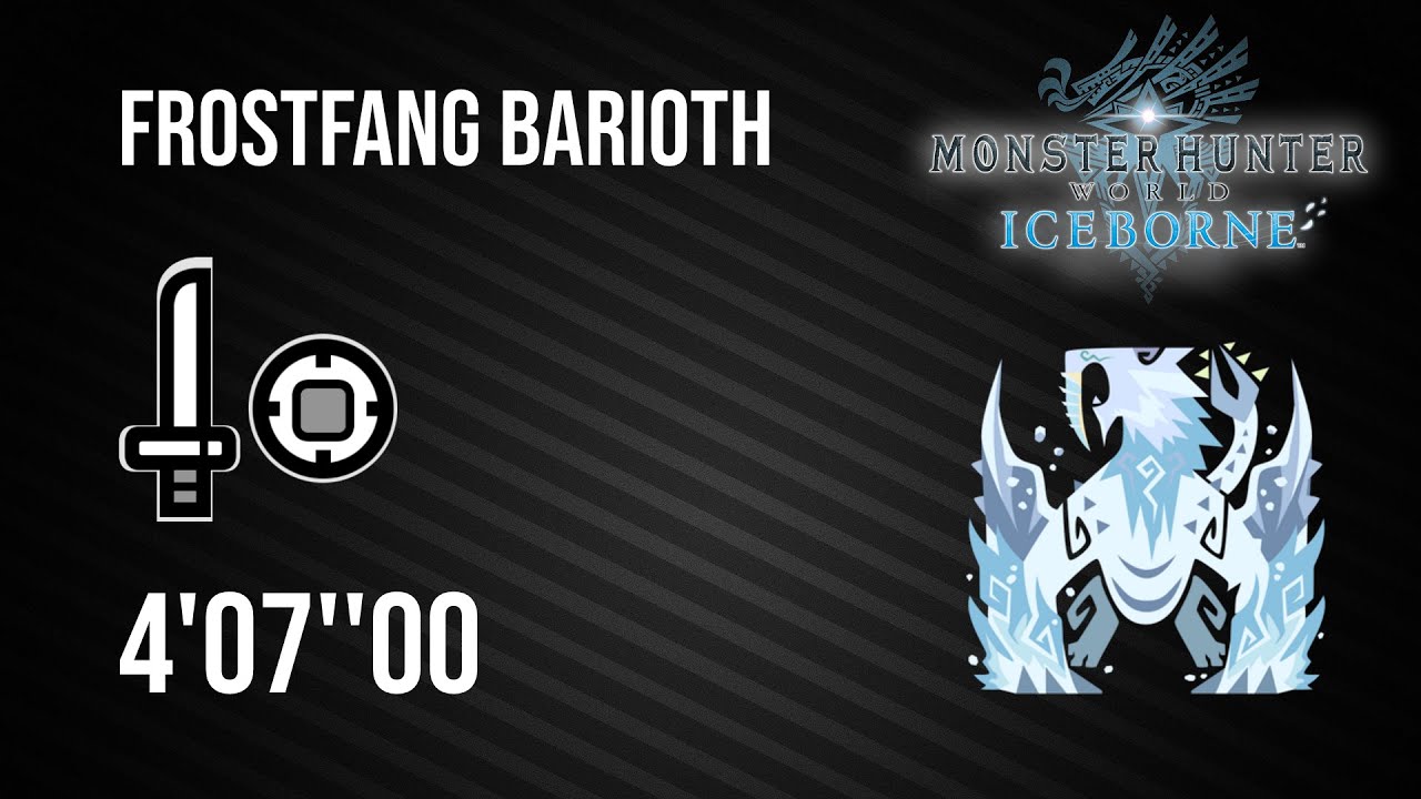 MHW Iceborne | Frostfang Barioth Solo (Sword and Shield | SnS) - 4'07''00