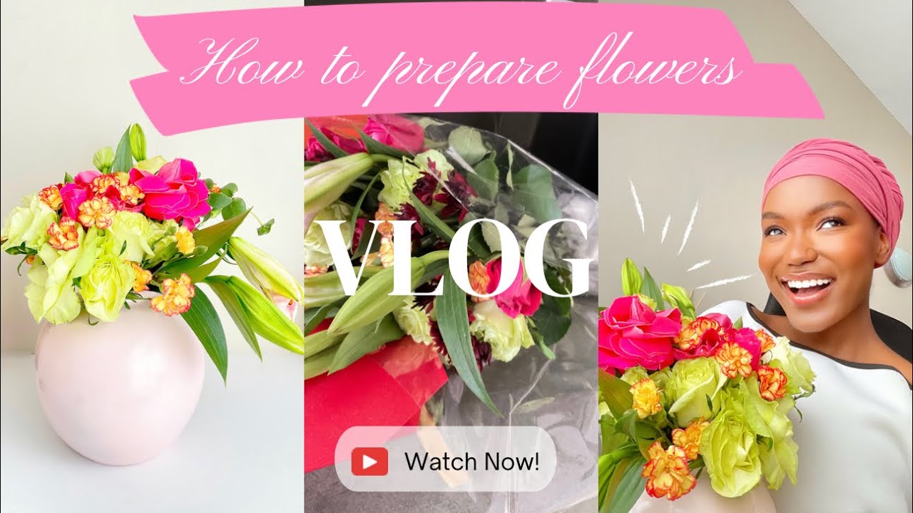 HOW TO PREPARE FLOWERS FOR A VASE BEGINNER FRIENDLY. valentinesday valentines YouTube