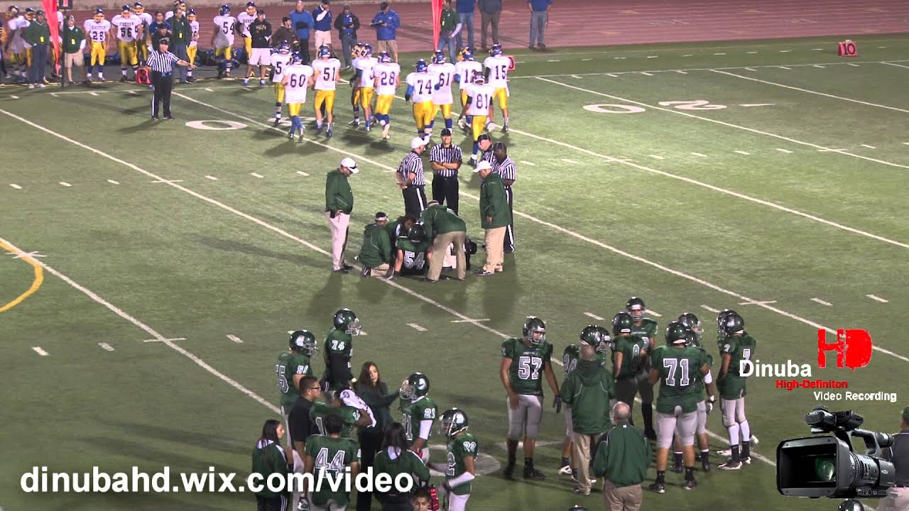football score Dinuba High VS Exeter High