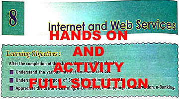 DAV CLASS 7 COMPUTER CHAPTER 8 | HANDS ON AND ACTIVITY | INTERNET & WEB SERVICES | SOLUTION  #dav