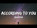 According to you  orianthi lyrics