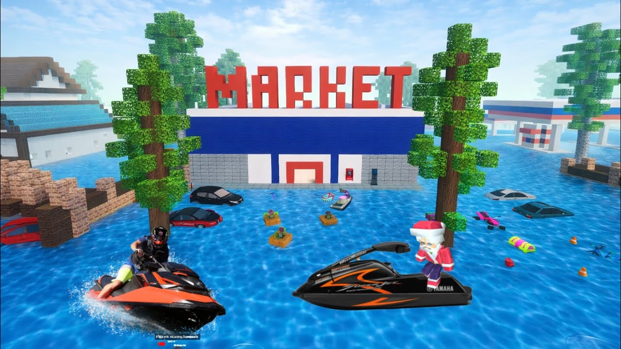 School Party Craft – INSANE Massive Flooded Market Chaos!Jet Ski Take Over the City🌊🔥