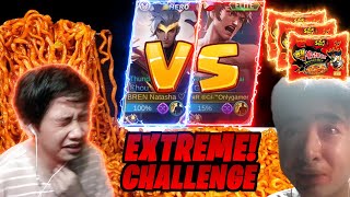 1 DEATH = HOT SAUCE | 1V1 WHILE EATING SPICY NOODLES CHALLENGE! ANG ANGHANG NG LABANAN 🔥🥵 - MLBB