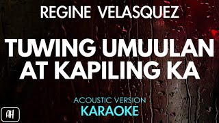 Video thumbnail of "Regine Velasquez - Tuwing Umuulan At Kapling Ka(Karaoke/Acoustic Version)"