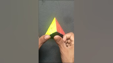 Pyraminx cube Solve with magic trick #shorts #viral #youtubeshorts