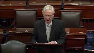 McConnell back on Senate floor after freezing during news conference