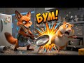 🐹 Хома против Лиса на кухне! Безумная погоня со сковородкой 😂 #anime #animation