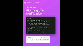 Flashing title notification Net Worth