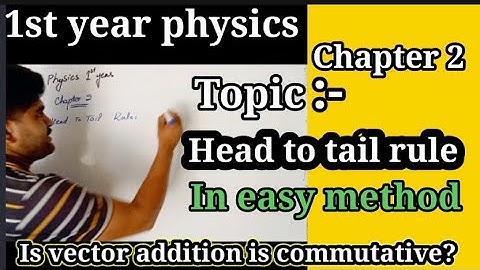 Head to tail rule|| is vector addition commutative?||Graphically Method to add a Vector.