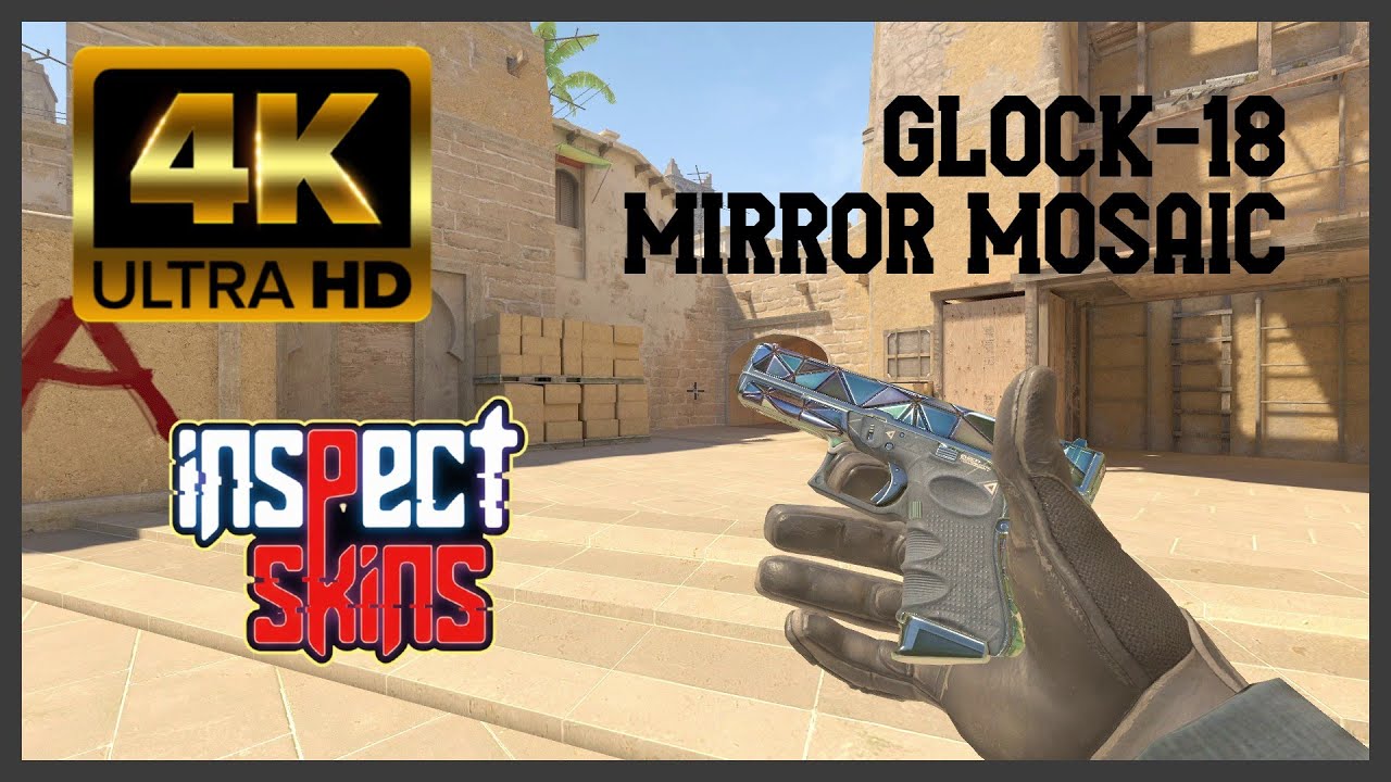 Glock-18  Mirror Mosaic - Skin Inspect & Showcase (All Floats) | CS2 [4K60FPS]